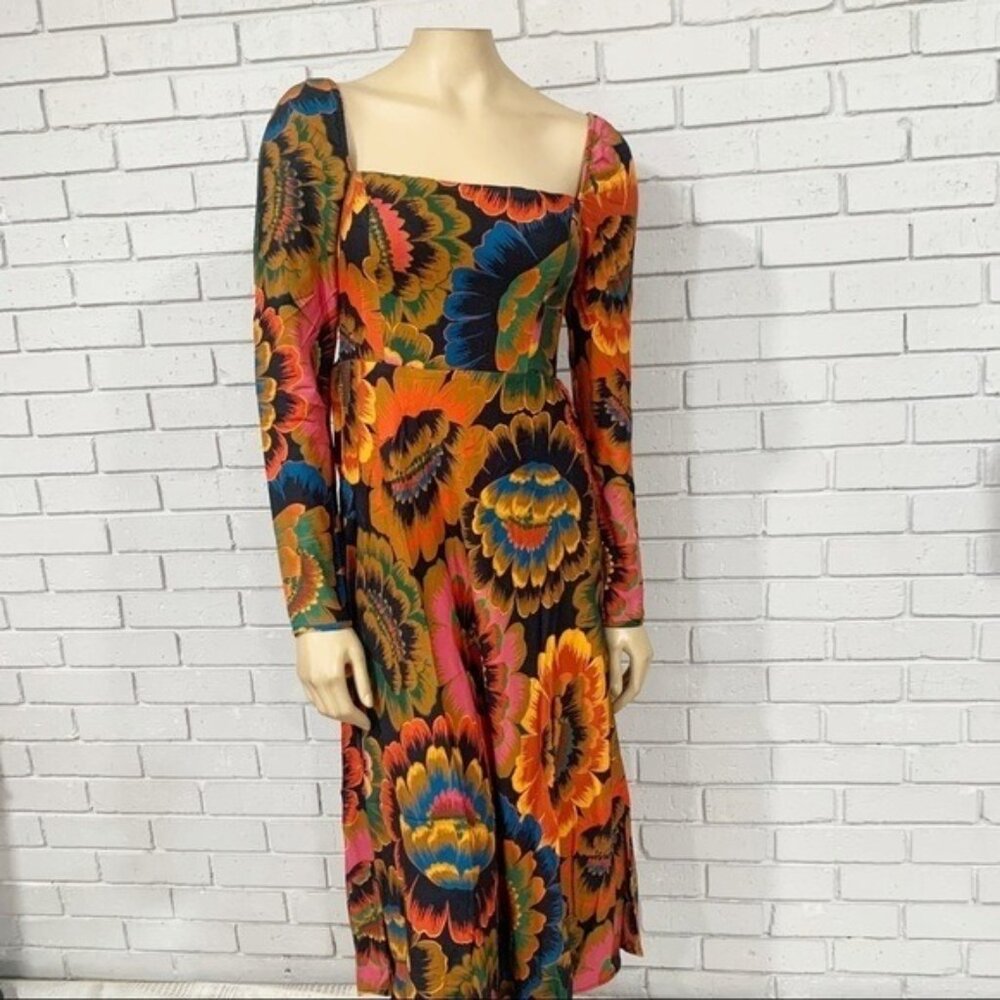 FARM Rio “Flowers” Midi‎ Dress • Bold Floral Print • Size Small • NWT - Picture 10 of 10